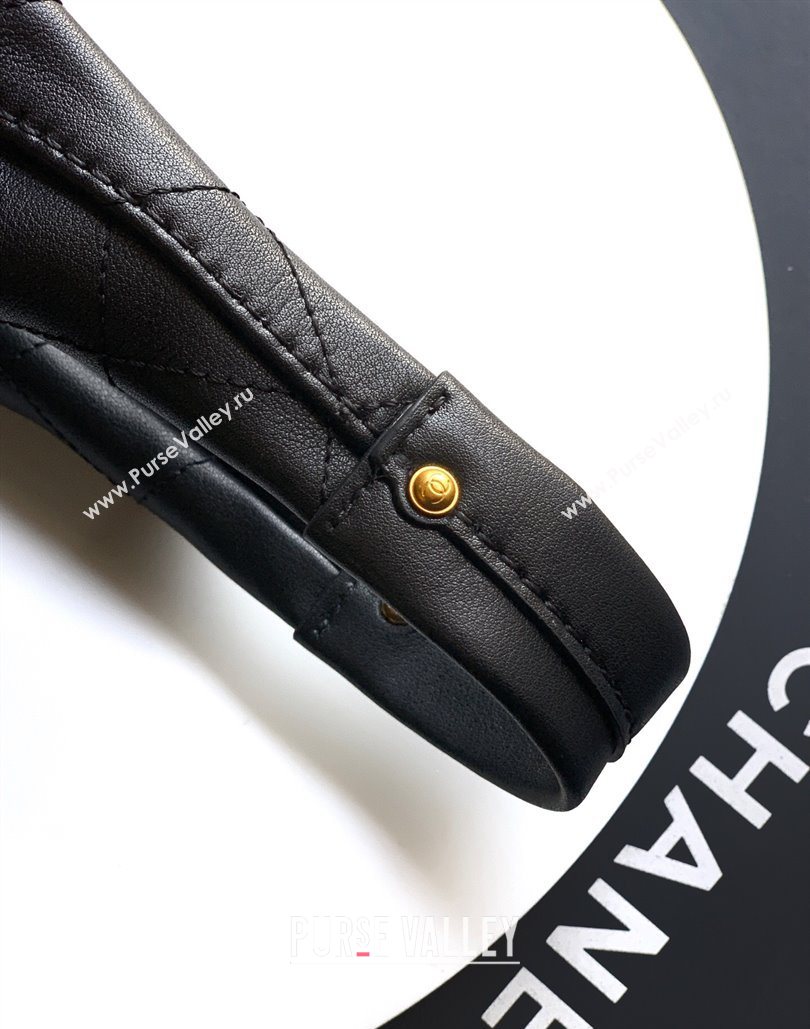 Chanel Calfskin Leather Large Hobo Handbag Black 2025 AS5967 (yezi-251127101)