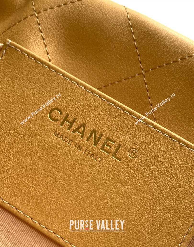 Chanel Calfskin Leather Hobo Handbag Yellow 2025 AS5976 (yezi-251127100)
