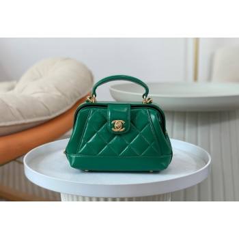 Chanel Shiny Lambskin Mini Bag with Top Handle Bag AS4958 Green 2024 (SM-240717048)