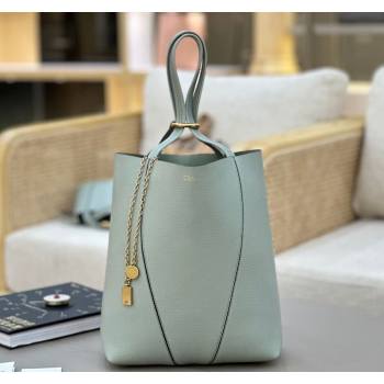 Chloe Medium Spin Tote Bag in Grained Leather Green 2025 1120 (DLA-251120053)