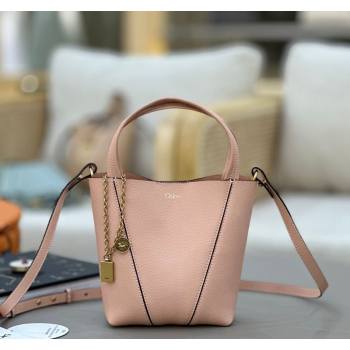 Chloe Small Spin Tote Bag in Grained Leather Light Pink 2025 1120 (DLA-251120058)