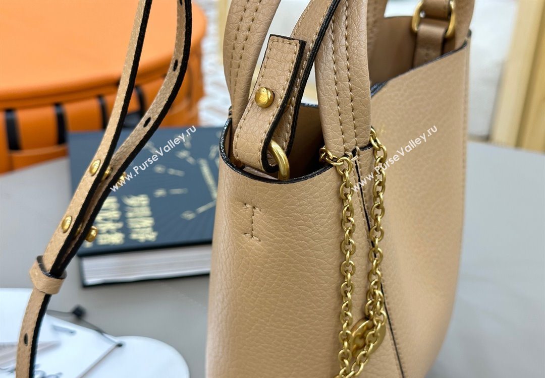 Chloe Small Spin Tote Bag in Grained Leather Beige 2025 1120 (DLA-251120059)