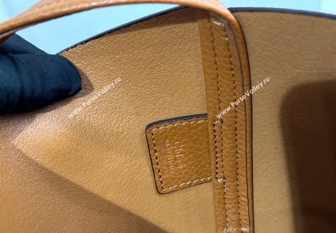 Chloe Large Spin Tote Bag in Grained Leather Brown 2025 1120 (DLA-251120043)