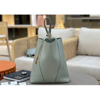 Chloe Large Spin Tote Bag in Grained Leather Green 2025 1120 (DLA-251120047)