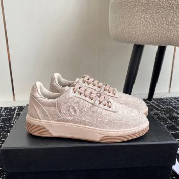 Chanel Wool Cloth Sneakers G46011 Pale Pink 2024 (SS-241017069)