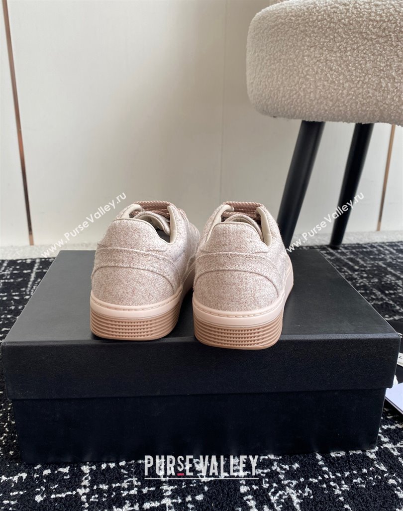 Chanel Wool Cloth Sneakers G46011 Pale Pink 2024 (SS-241017069)