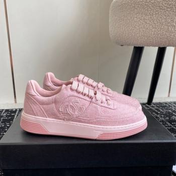 Chanel Wool Cloth Sneakers G46011 Light Pink 2024 (SS-241017070)
