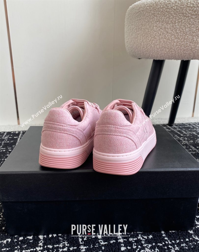 Chanel Wool Cloth Sneakers G46011 Light Pink 2024 (SS-241017070)