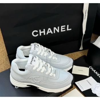 Chanel Calfskin Sneakers Pale Blue 2024 G46086 (KL-241017074)