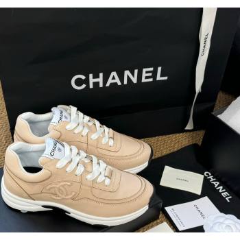 Chanel Calfskin Sneakers Beige 2024 G46086 (KL-241017075)