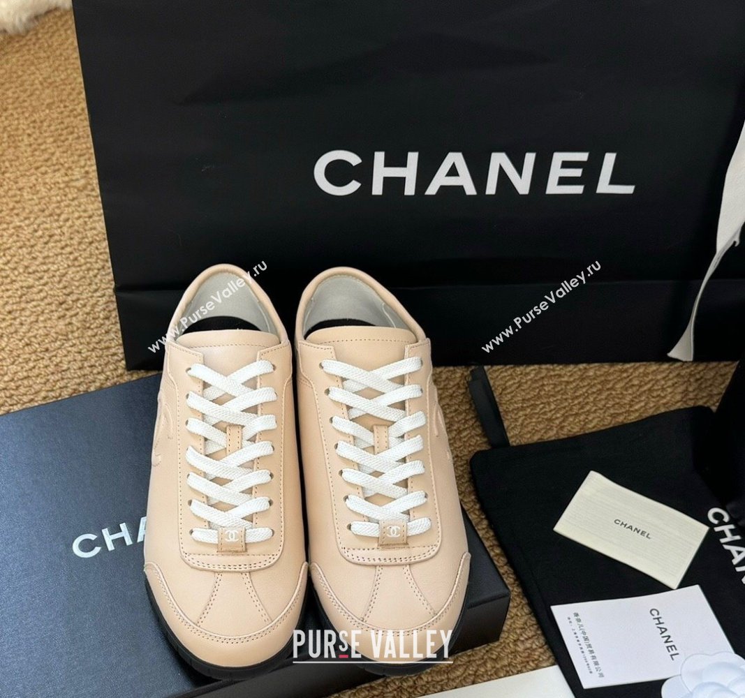 Chanel Calfskin Sneakers Beige 2024 G45996 (KL-241017077)