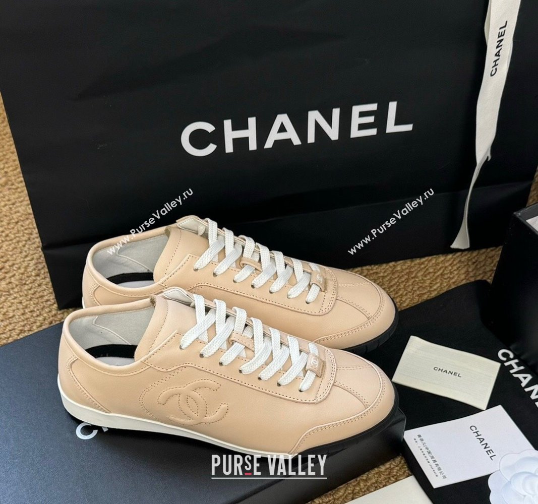 Chanel Calfskin Sneakers Beige 2024 G45996 (KL-241017077)