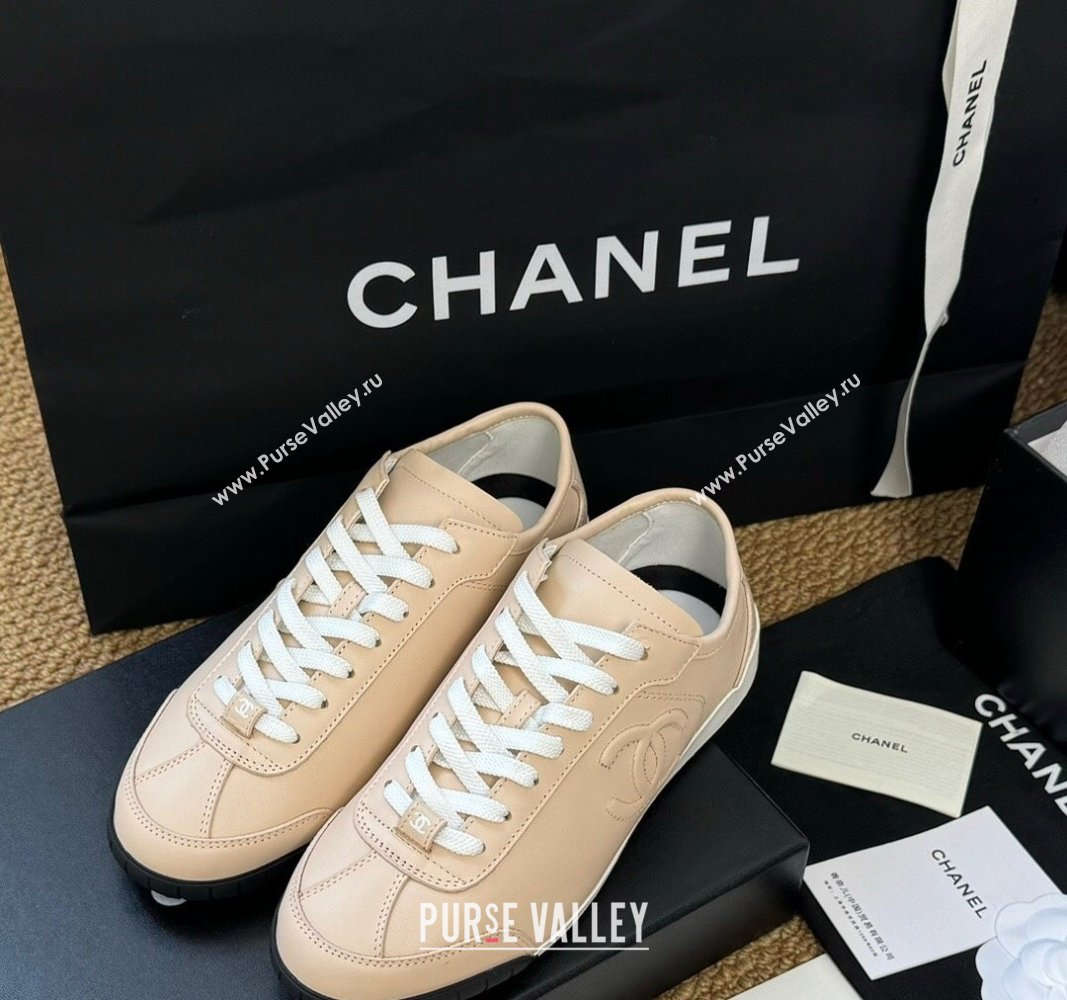 Chanel Calfskin Sneakers Beige 2024 G45996 (KL-241017077)