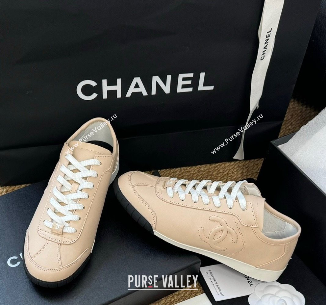 Chanel Calfskin Sneakers Beige 2024 G45996 (KL-241017077)