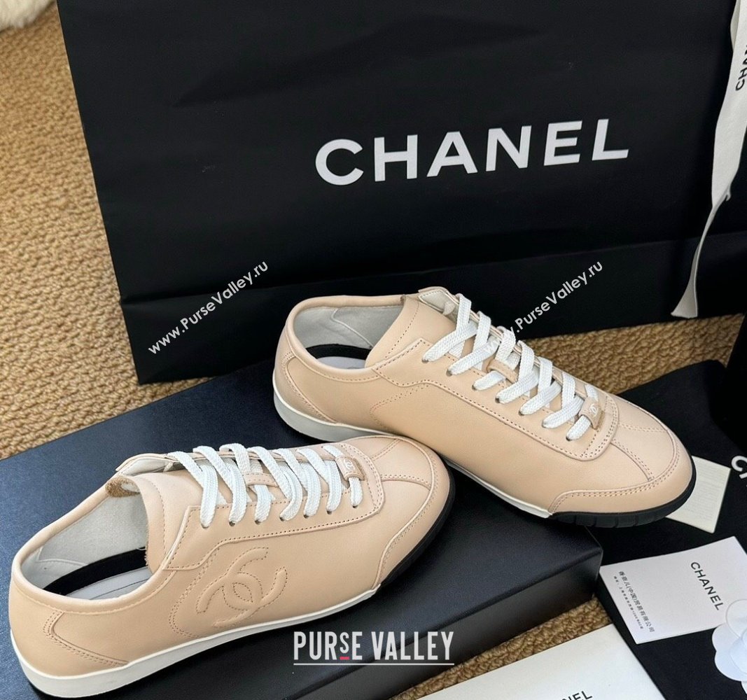 Chanel Calfskin Sneakers Beige 2024 G45996 (KL-241017077)