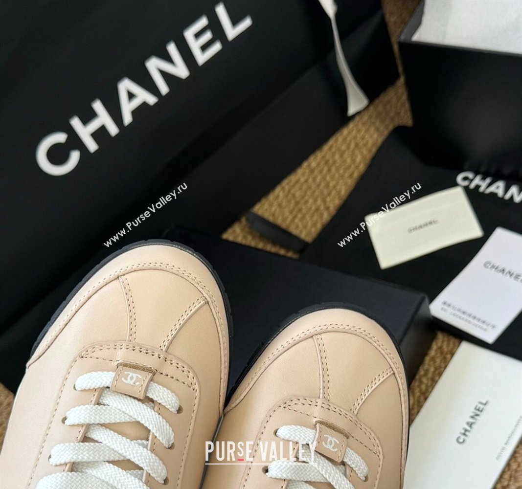 Chanel Calfskin Sneakers Beige 2024 G45996 (KL-241017077)