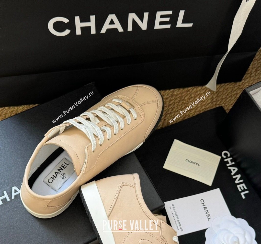 Chanel Calfskin Sneakers Beige 2024 G45996 (KL-241017077)