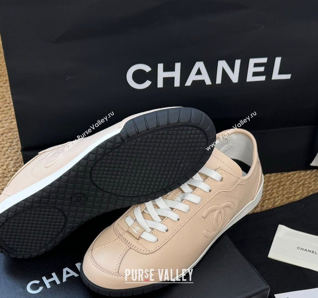 Chanel Calfskin Sneakers Beige 2024 G45996 (KL-241017077)