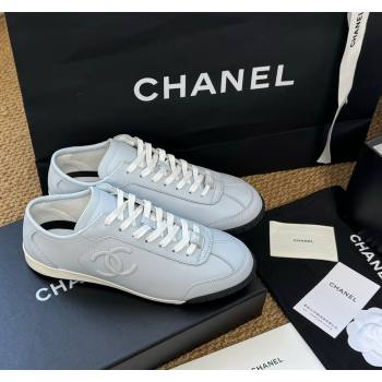 Chanel Calfskin Sneakers Pale Blue 2024 G45996 (KL-241017078)