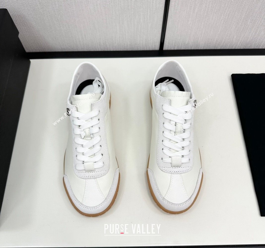 Chanel Calfskin Suede Sneakers White 2024 CH091024 (KL-241017001)