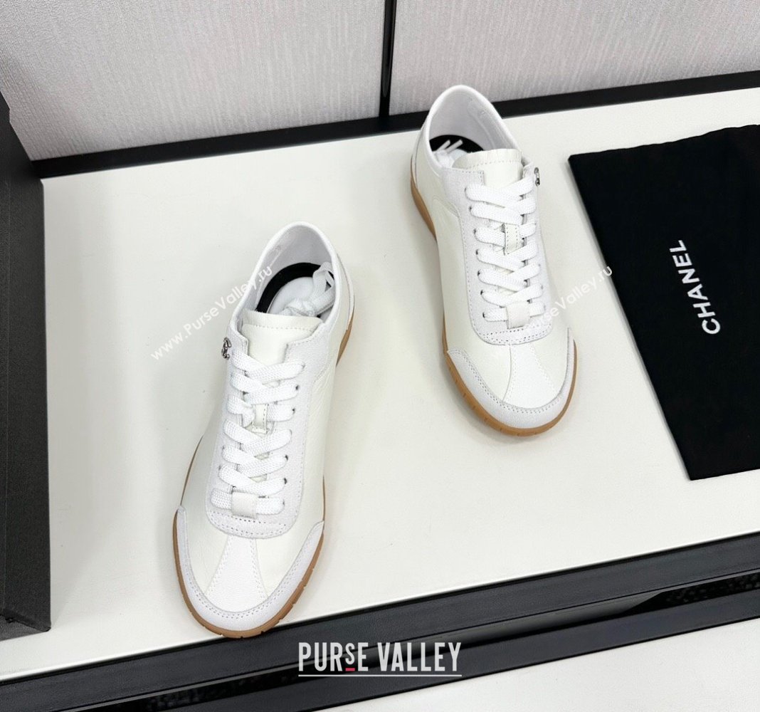 Chanel Calfskin Suede Sneakers White 2024 CH091024 (KL-241017001)