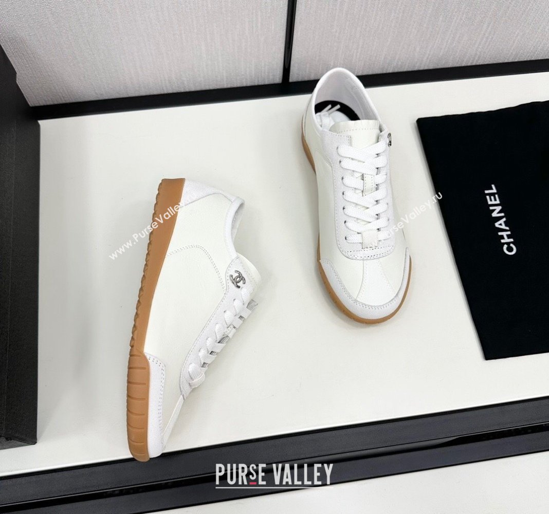 Chanel Calfskin Suede Sneakers White 2024 CH091024 (KL-241017001)