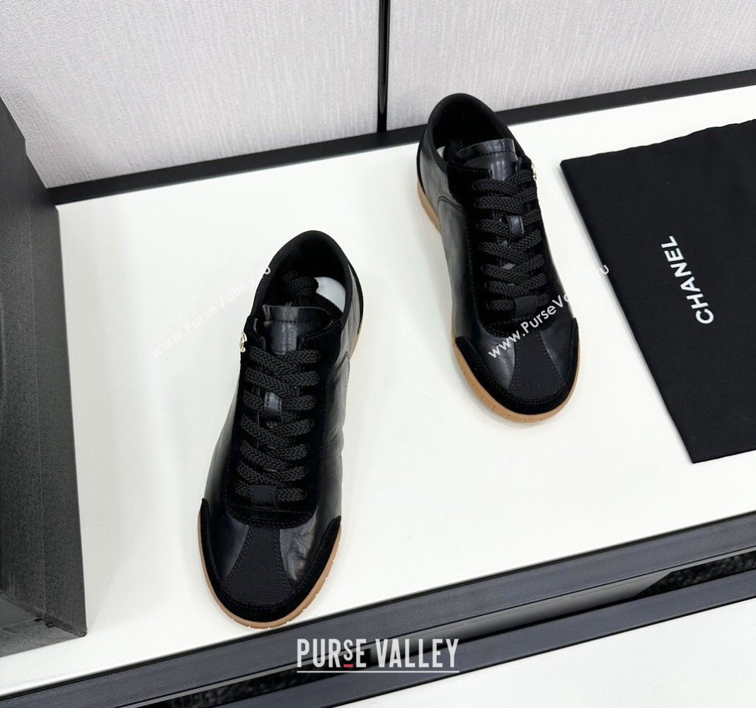 Chanel Calfskin Suede Sneakers Black 2024 CH091024 (KL-241017002)