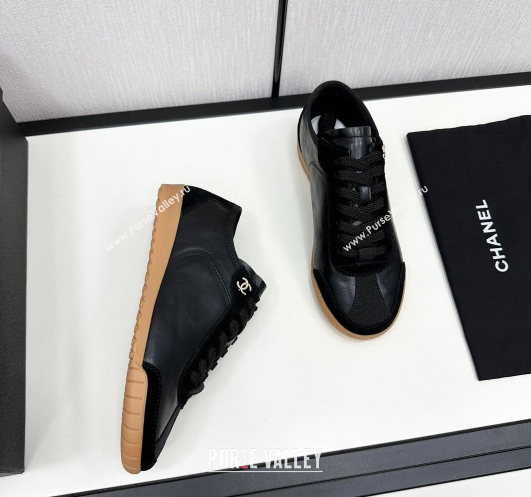 Chanel Calfskin Suede Sneakers Black 2024 CH091024 (KL-241017002)