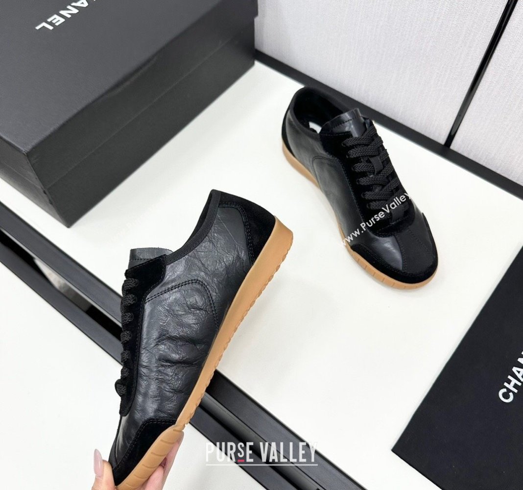 Chanel Calfskin Suede Sneakers Black 2024 CH091024 (KL-241017002)