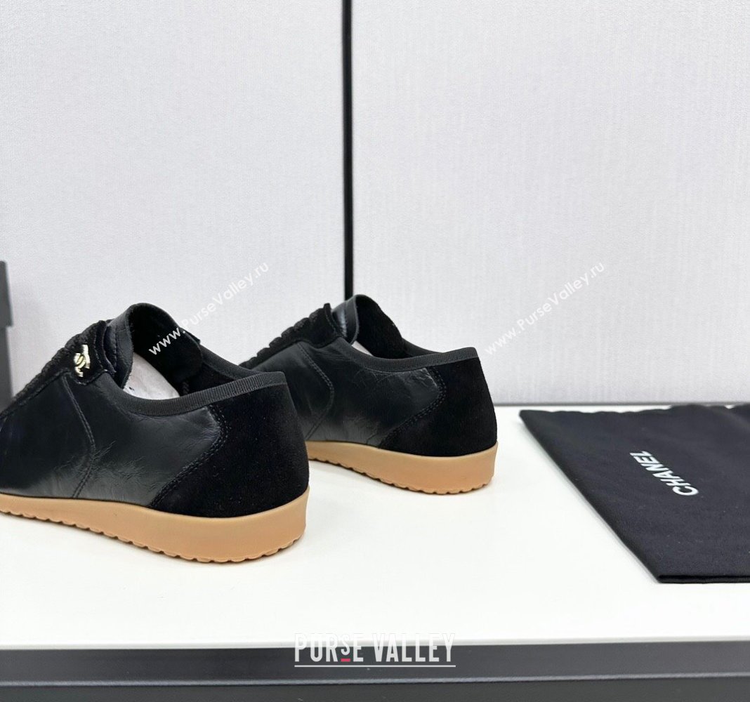 Chanel Calfskin Suede Sneakers Black 2024 CH091024 (KL-241017002)