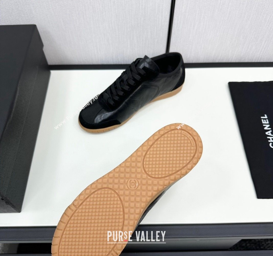 Chanel Calfskin Suede Sneakers Black 2024 CH091024 (KL-241017002)