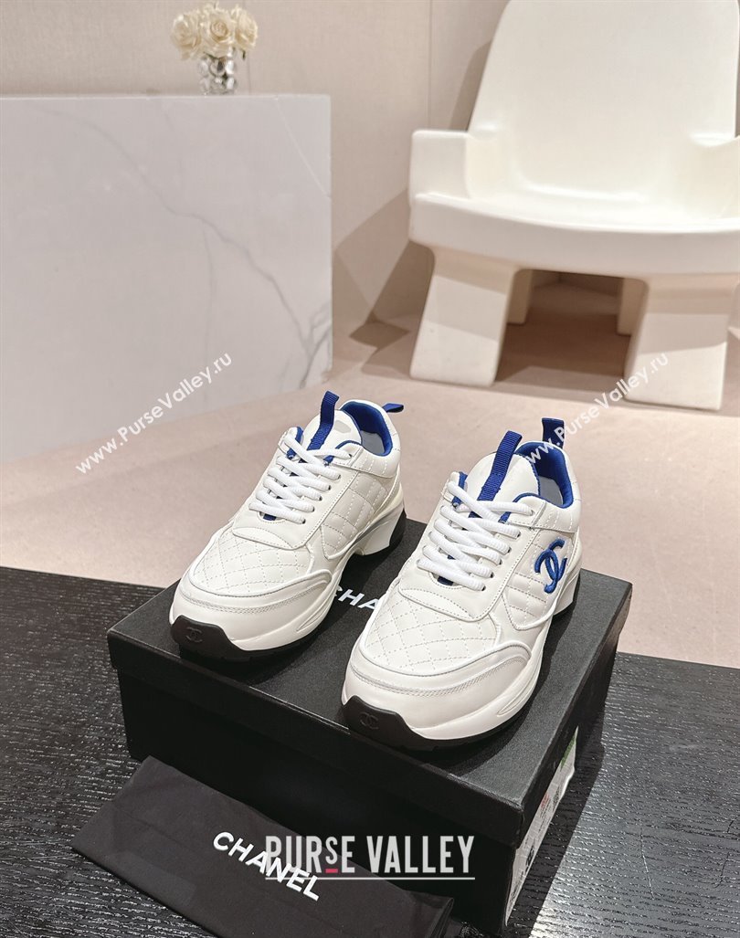 Chanel Quilted Calfskin Sneakers White2 2024 CH1016281 (MD-241016104)