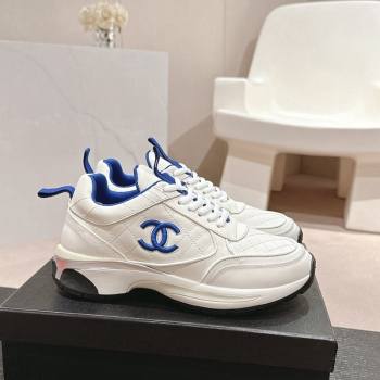 Chanel Quilted Calfskin Sneakers White2 2024 CH1016281 (MD-241016104)