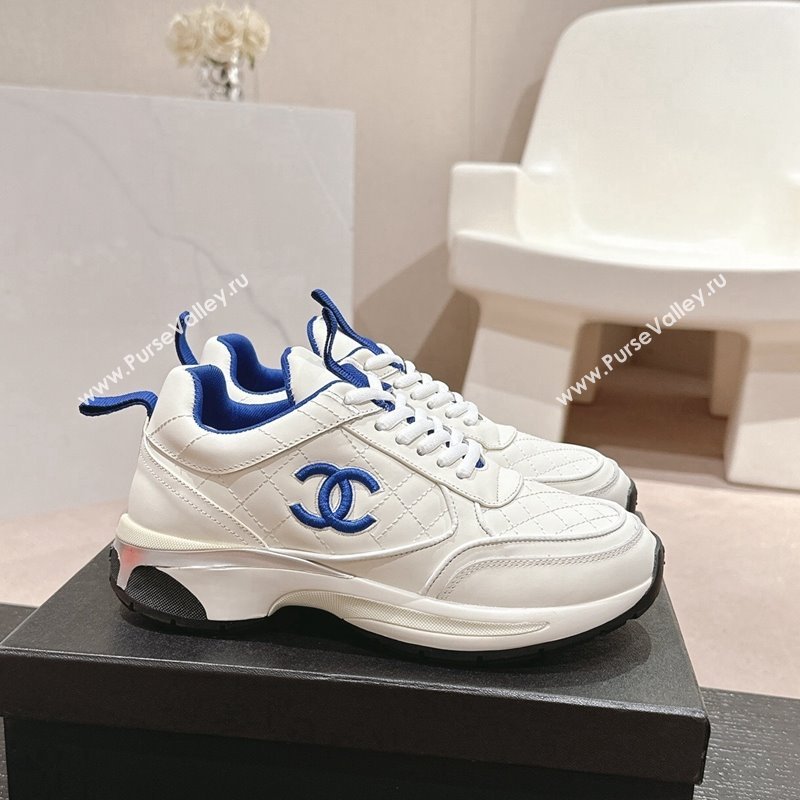 Chanel Quilted Calfskin Sneakers White2 2024 CH1016281 (MD-241016104)