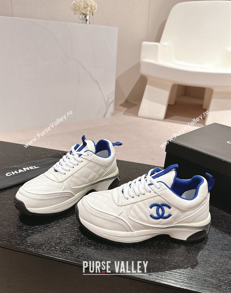 Chanel Quilted Calfskin Sneakers White2 2024 CH1016281 (MD-241016104)