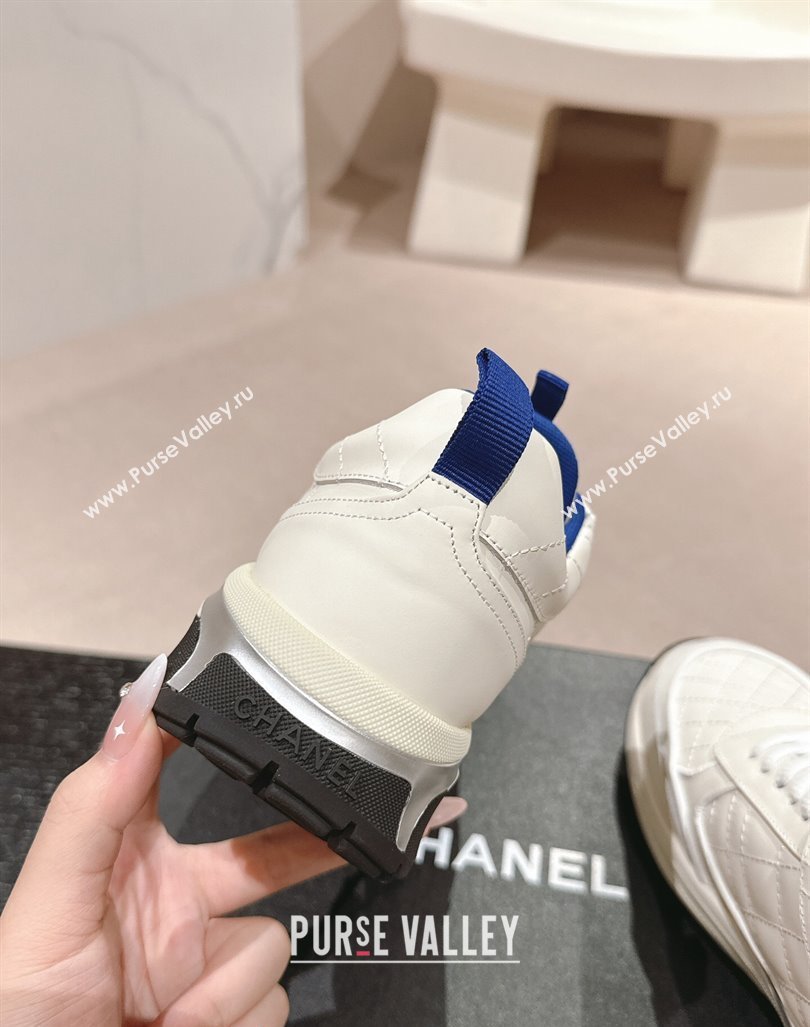 Chanel Quilted Calfskin Sneakers White2 2024 CH1016281 (MD-241016104)