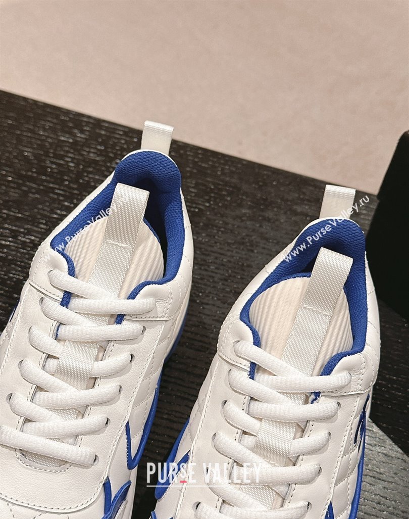 Chanel Quilted Calfskin Sneakers White/Blue 2024 CH1016282 (MD-241016105)