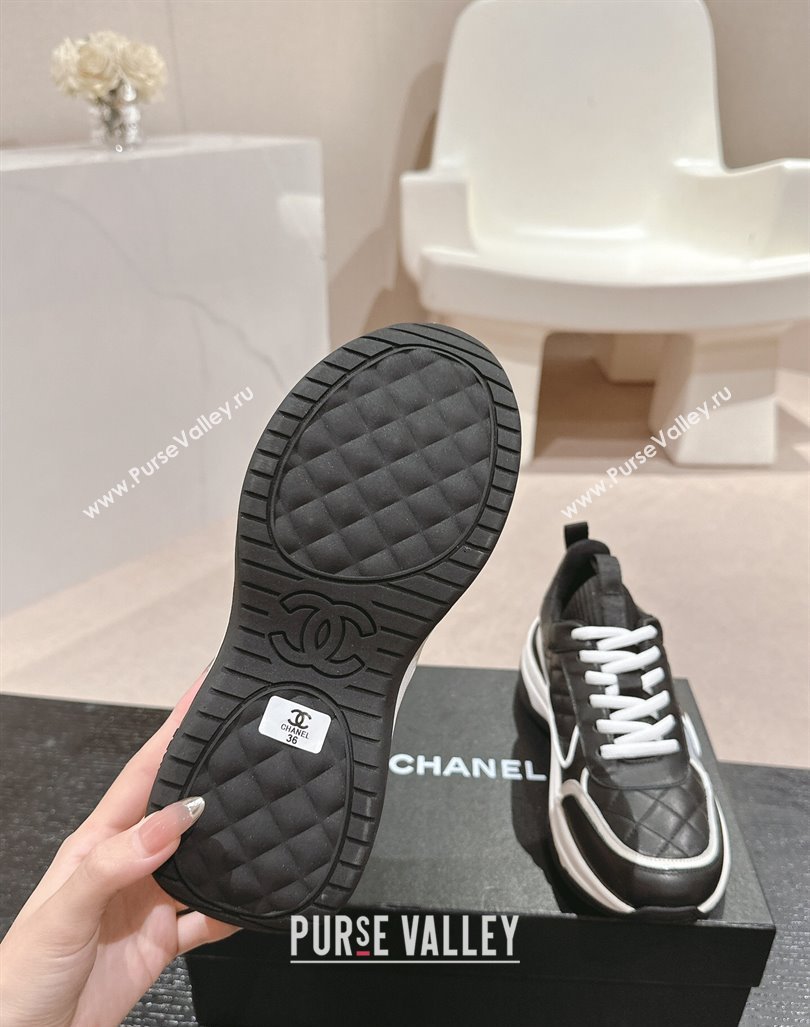 Chanel Quilted Calfskin Sneakers Black 2024 CH1016282 (MD-241016107)