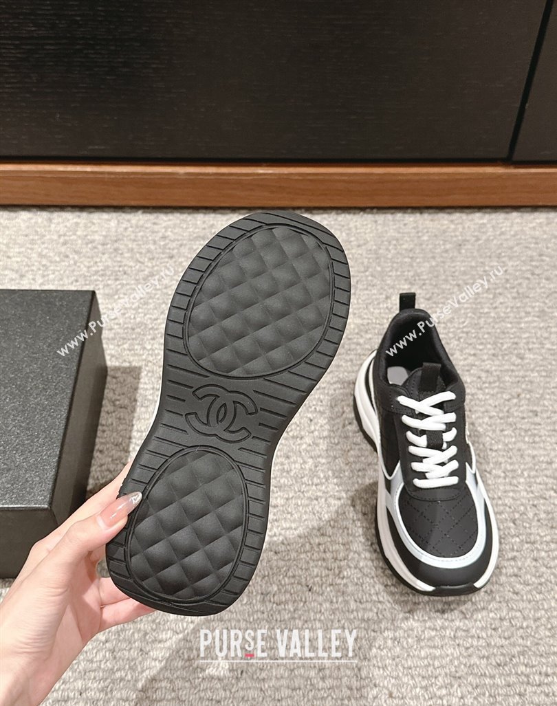 Chanel Quilted Calfskin Sneakers Black2 2024 CH1016283 (SS-241016111)