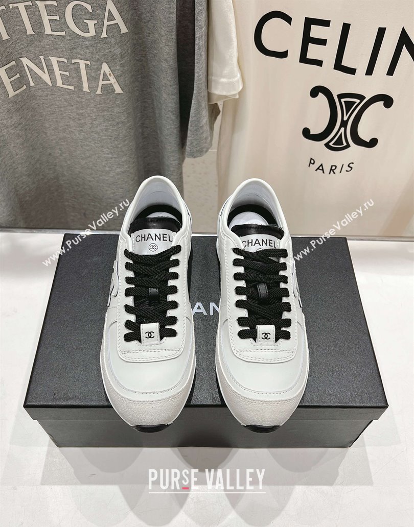 Chanel Calfskin Sneakers White 2025 G46372 (MD-250417053)