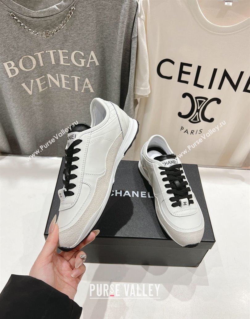 Chanel Calfskin Sneakers White 2025 G46372 (MD-250417053)