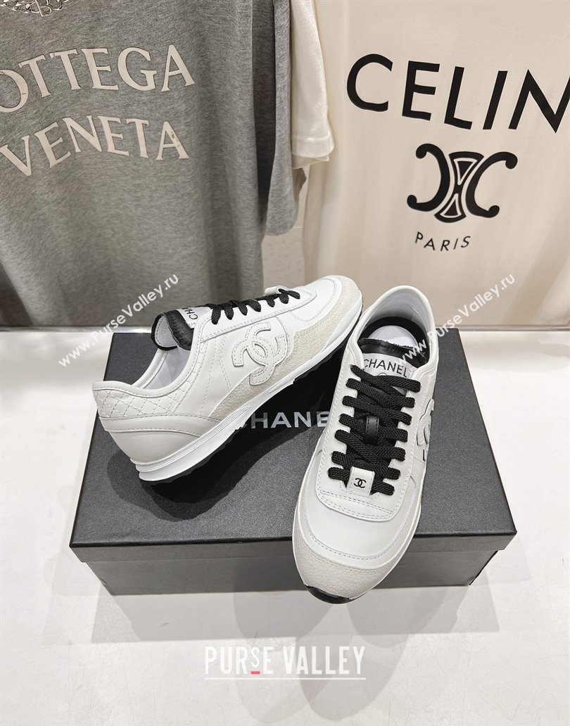 Chanel Calfskin Sneakers White 2025 G46372 (MD-250417053)