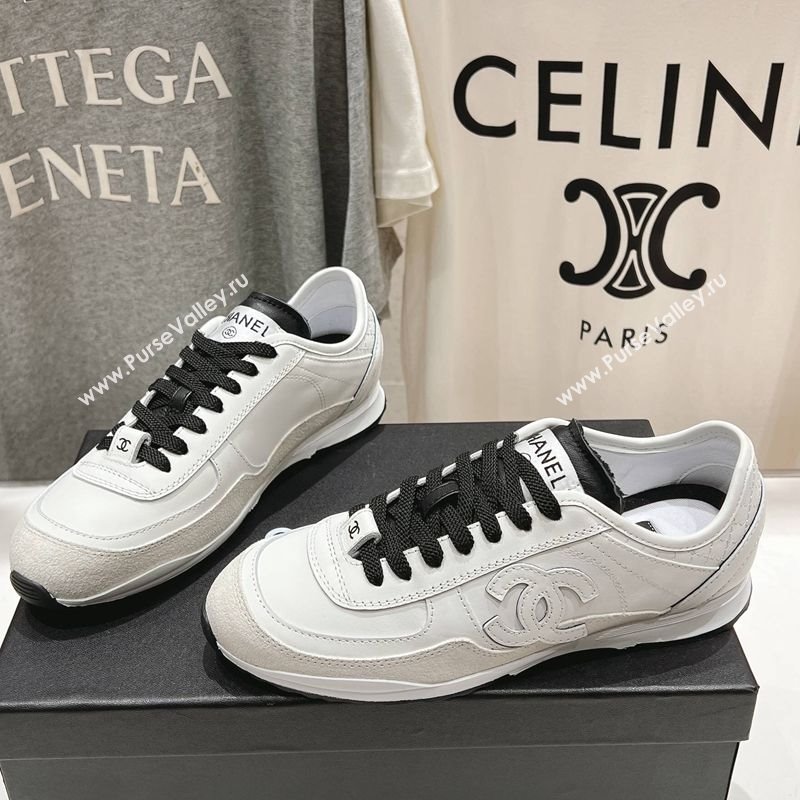 Chanel Calfskin Sneakers White 2025 G46372 (MD-250417053)