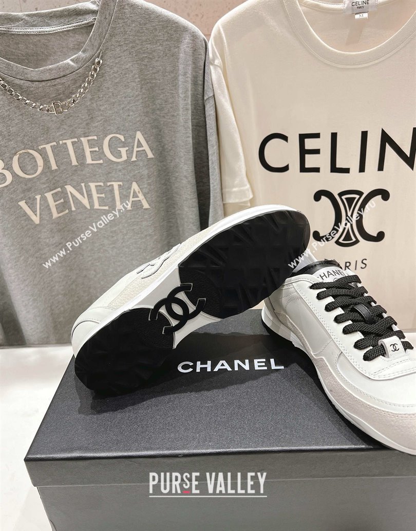 Chanel Calfskin Sneakers White 2025 G46372 (MD-250417053)