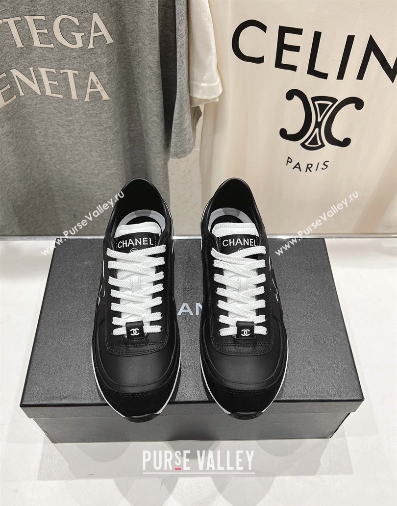 Chanel Calfskin Sneakers Black 2025 G46372 (MD-250417054)