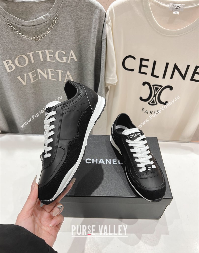 Chanel Calfskin Sneakers Black 2025 G46372 (MD-250417054)