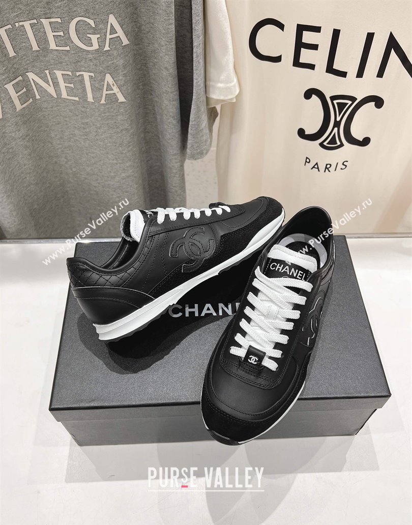 Chanel Calfskin Sneakers Black 2025 G46372 (MD-250417054)