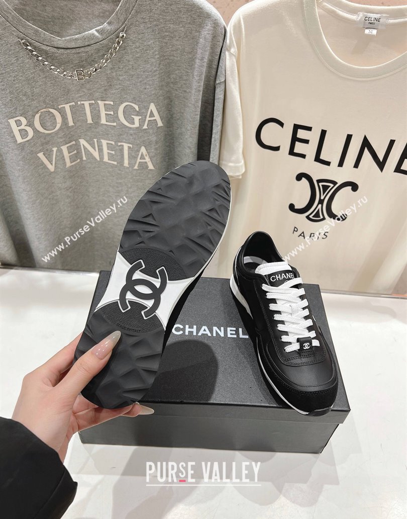Chanel Calfskin Sneakers Black 2025 G46372 (MD-250417054)