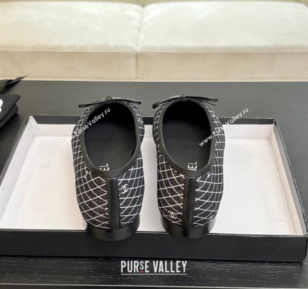 Chanel Quilted Denim Classic Ballet Flats Black 2025 G02819 0417 (MD-250417121)
