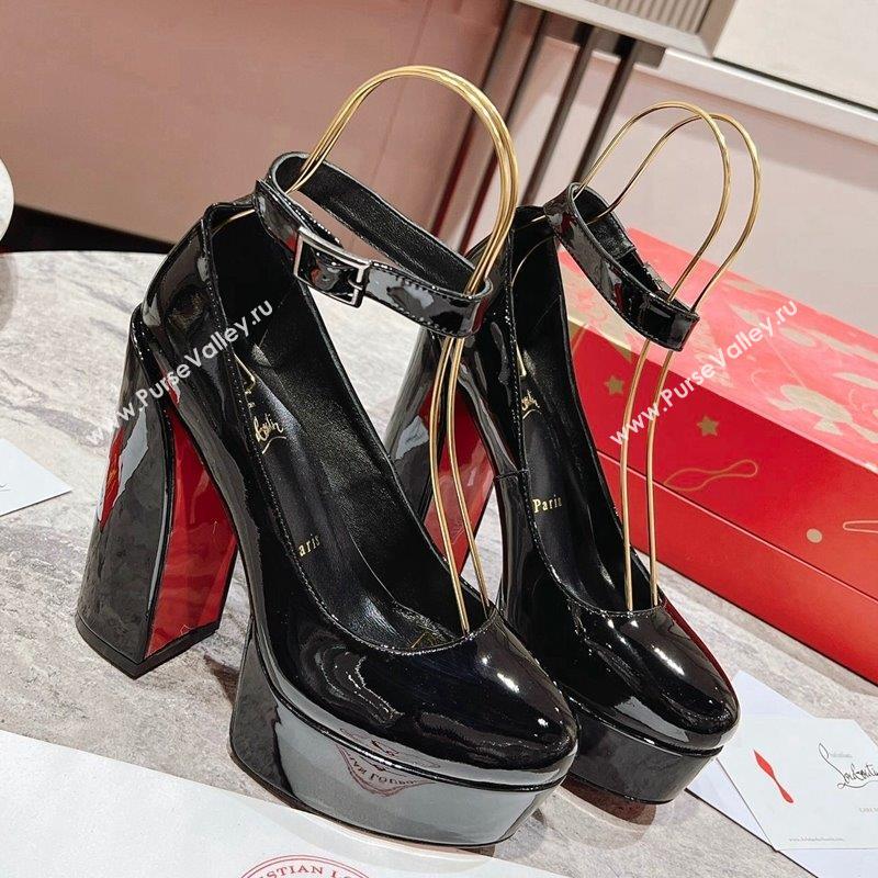 Christian Louboutin Movidastrap Platform High Heel Pumps 13cm in Patent Leather Black 2023 (MD-231014009)